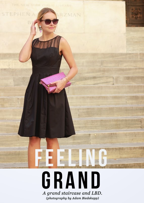The Steele Maiden: New York Public Library LBD and Brahmin clutch