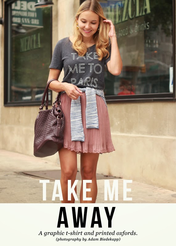 The Steele Maiden: Old Navy graphic tee and printed oxfords