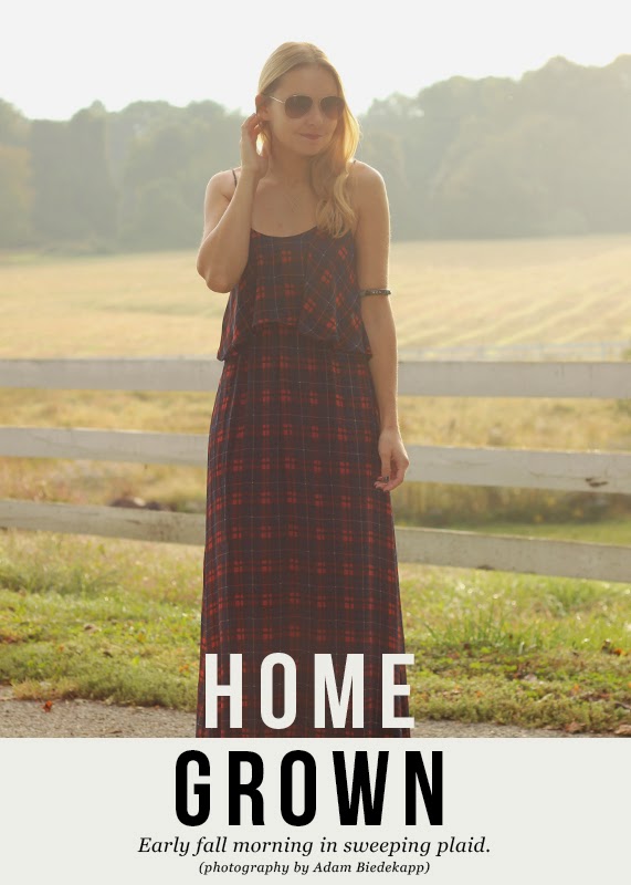 The Steele Maiden: Red plaid maxi dress