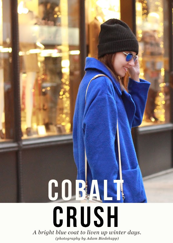 The Steele Maiden: Missguided Cobalt Cocoon Coat and Paige Denim
