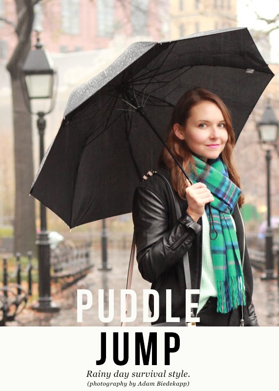 The Steele Maiden: Rainy Day Style in Hunter Boots and Paige Denim
