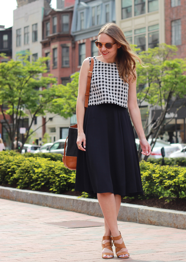 GINGHAM TOP AND MIDI SKIRT - The Steele Maiden
