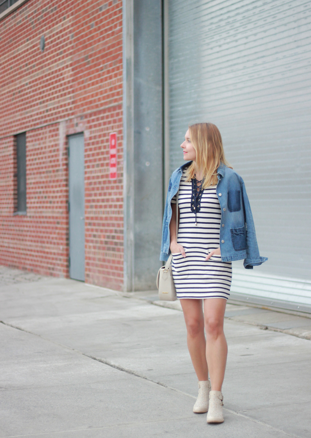 STRIPED DRESS AND IVORY ANKLE BOOTS – Fashion, Travel & Lifestyle.