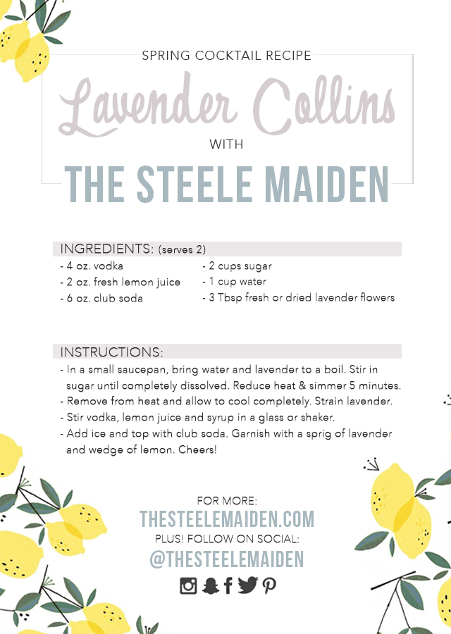 Spring Cocktail Recipe: Lavender Collins