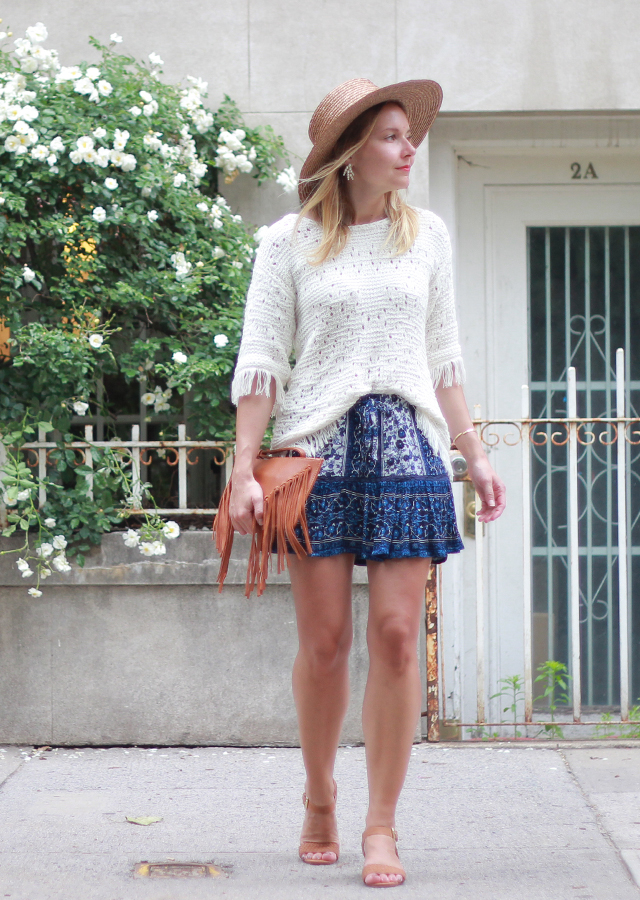FRINGE SWEATER AND FLORAL SKIRT - The Steele Maiden