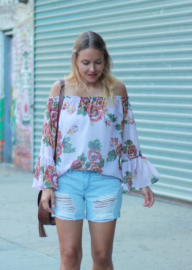 SUMMER TO FALL: ANTHROPOLOGIE FLORAL OFF THE SHOULDER TOP – Fashion ...