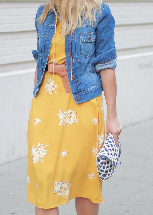 YELLOW FLORAL DRESS AND DENIM JACKET – The Steele Maiden