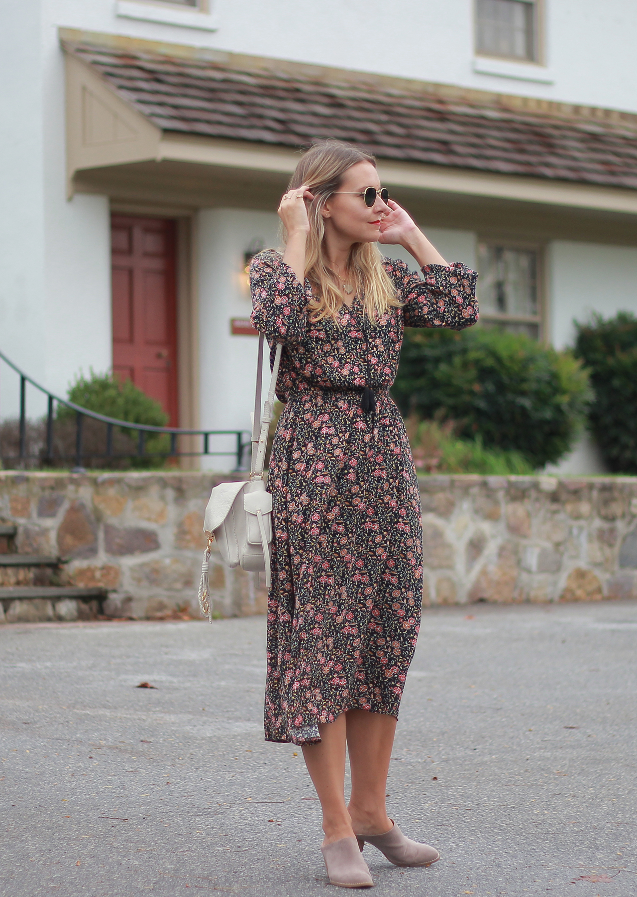 The Steele Maiden: Fall Floral Maxi with Old Navy