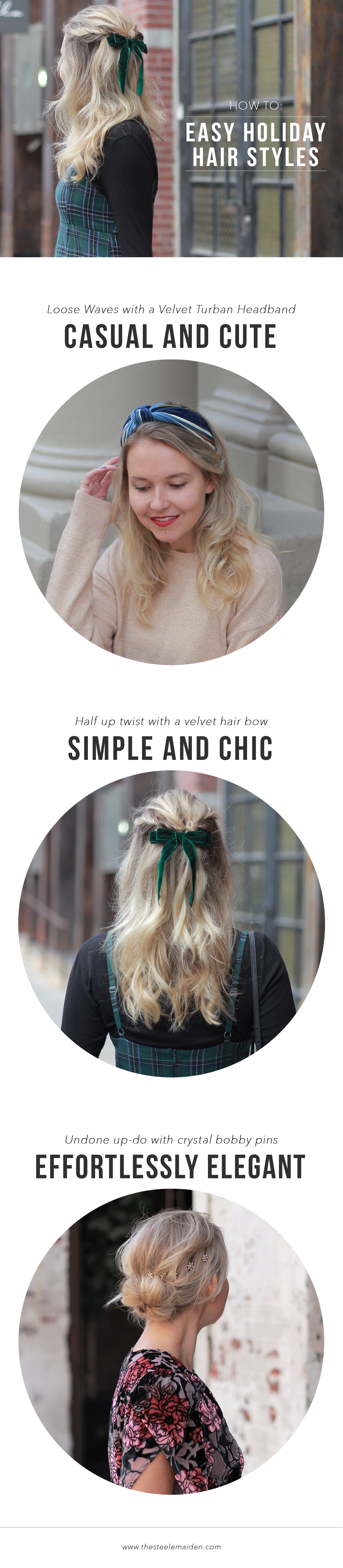 The Steele Maiden: How to: Easy Holiday Hair Style with Hair Accessories