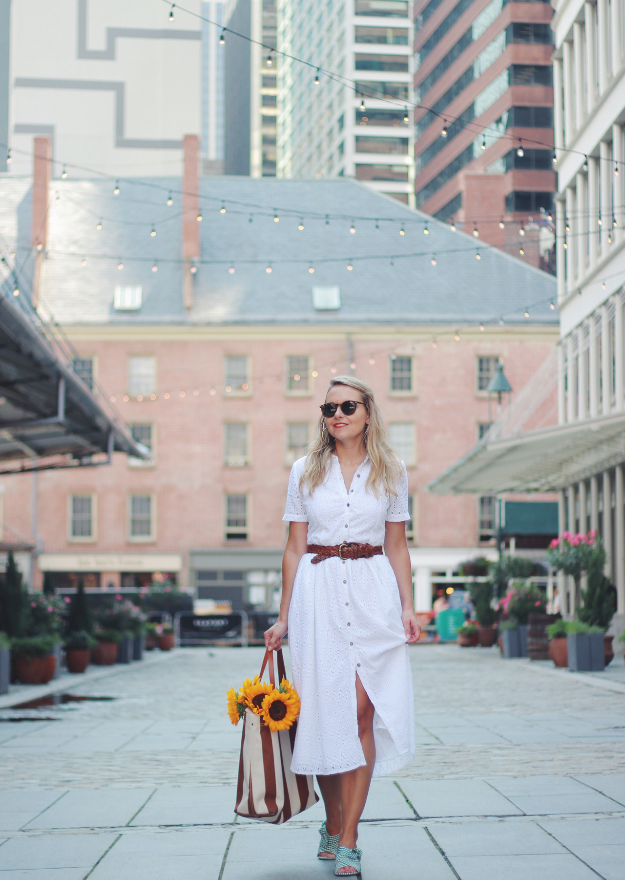 The Steele Maiden: Classic White Shirtdress at South Street Seaport